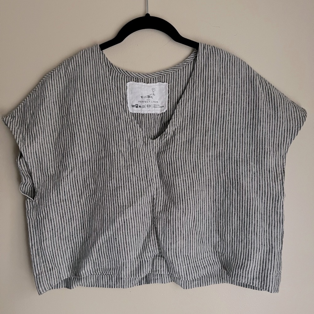 Notperfectlinen Oversized crop top S/M
